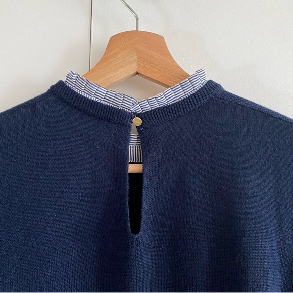 🍂fall drop🍂 Club Monaco Wool sweater dress with cotton stripe details - Picture 5 of 7